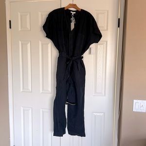 Joie short sleeve line. jumpsuit in navy blue size medium